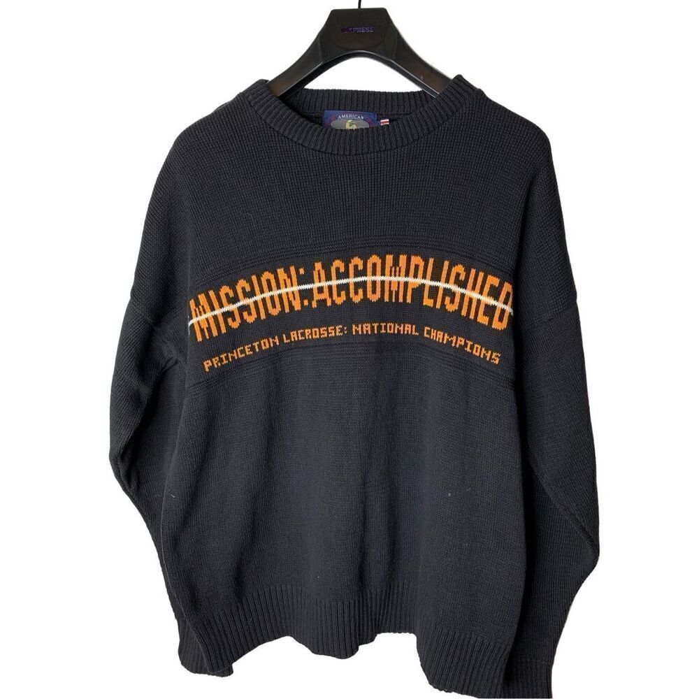 Princeton Lacrosse National Champions American Creations black sweater large